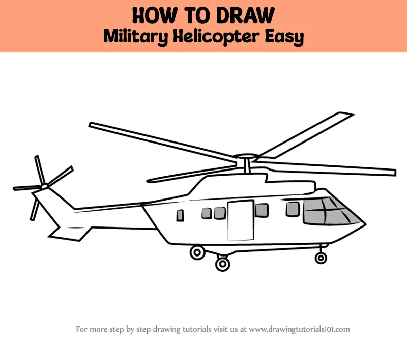 How to draw a Helicopter Easy - YouTube