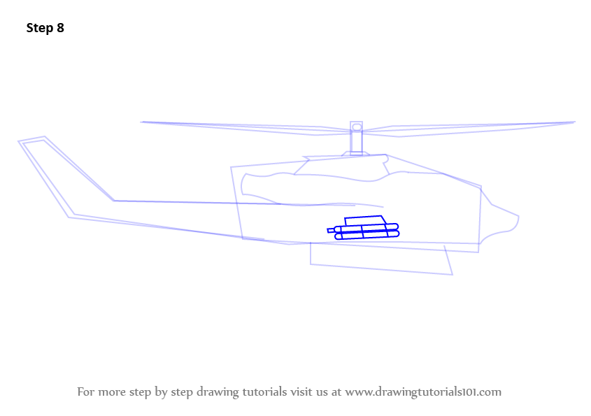 How To Draw A Military Helicopter (Military) Step By Step ...