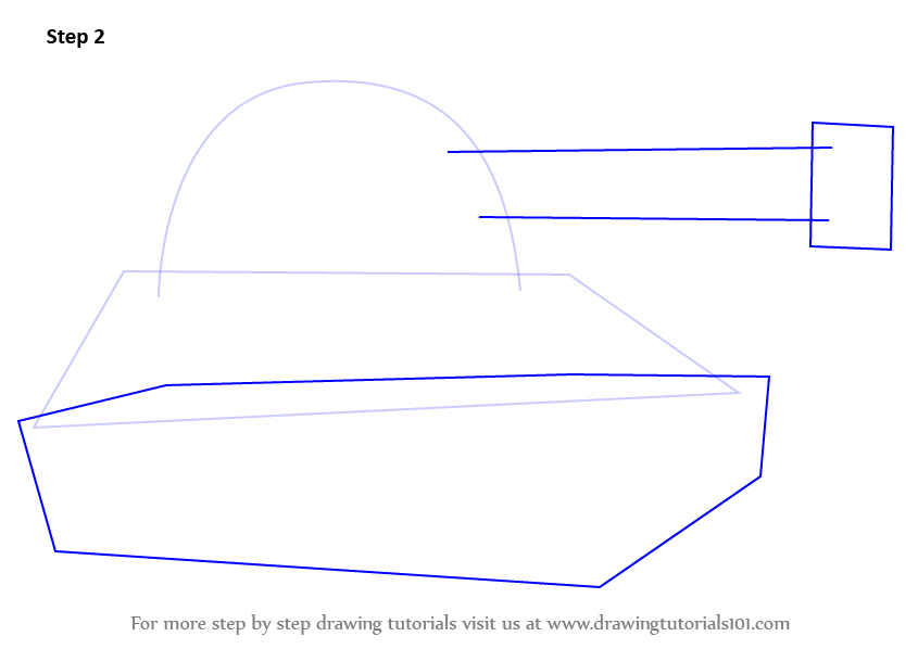 Как нарисовать военный танк поэтапно