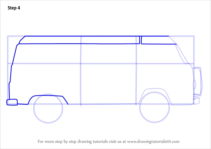 how to draw a rv step by step