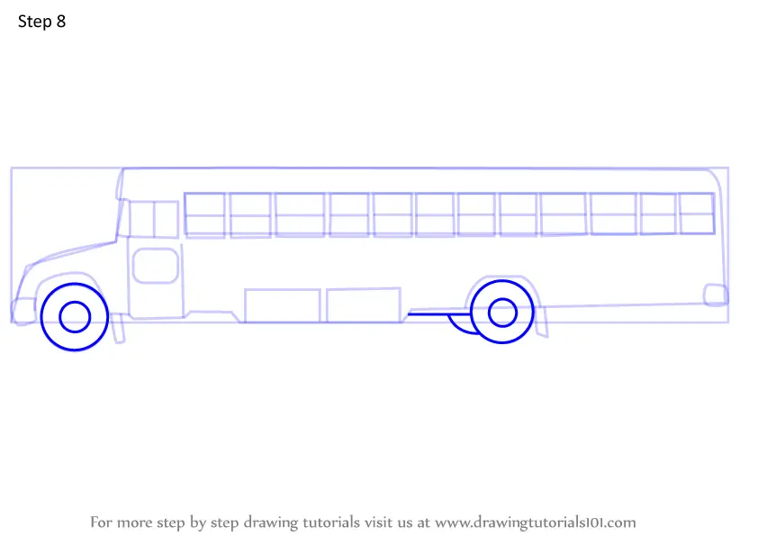 How to Draw a School Bus (Other) Step by Step | DrawingTutorials101.com