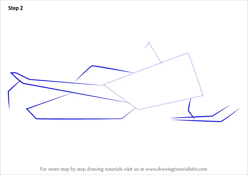 How to Draw a Simple Snowmobile (Other) Step by Step