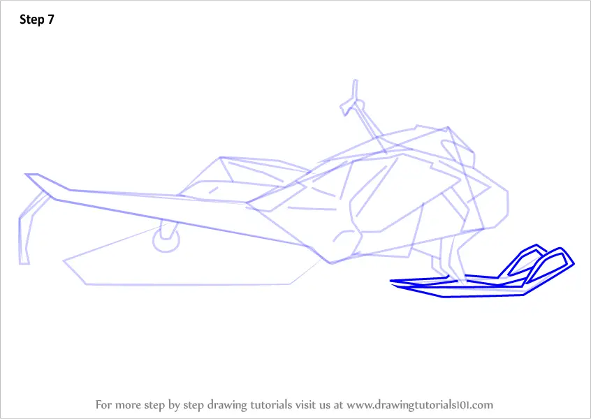 Learn How to Draw a Simple Snowmobile (Other) Step by Step Drawing
