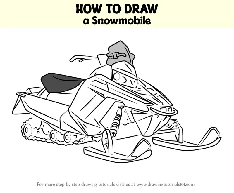 How to Draw a Snowmobile (Other) Step by Step