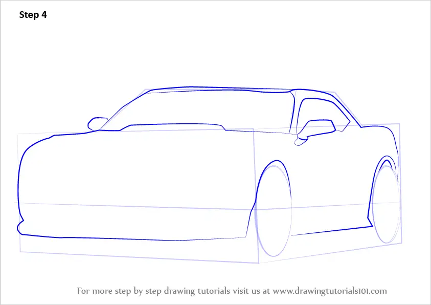 Learn How to Draw Chevrolet Camaro Cop Car (Police) Step by Step : Drawing  Tutorials