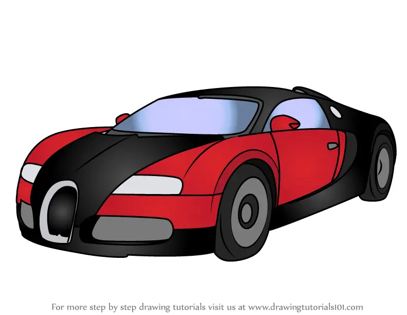 ArtStation - Bugatti car pencil drawing