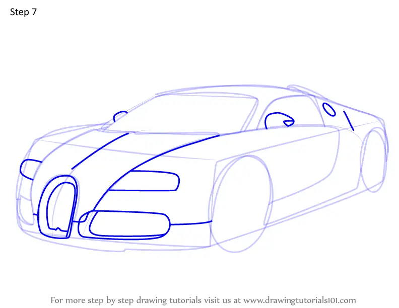 How to Draw a Bugatti Car (Sports Cars) Step by Step ...