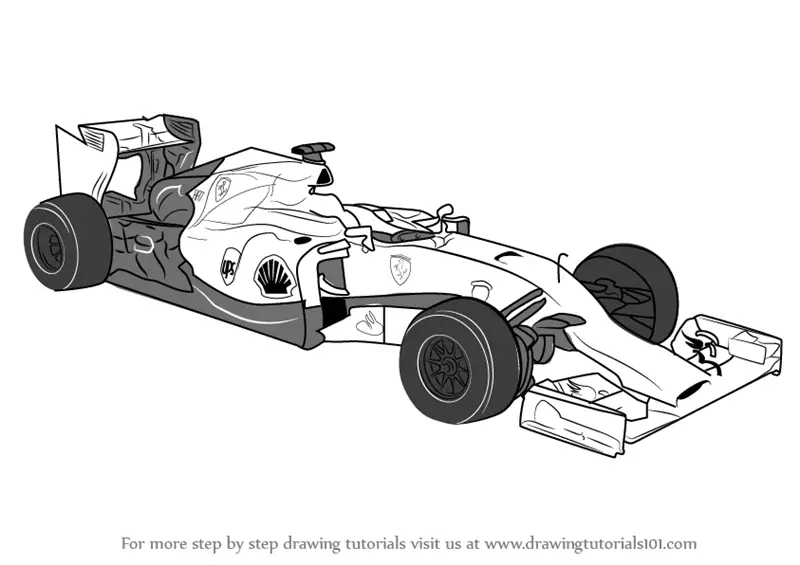 How To Draw F1 Car Sports Cars Step By Step DrawingTutorials101