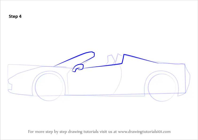 Learn how to draw a Bugatti Veyron car step by step drawings