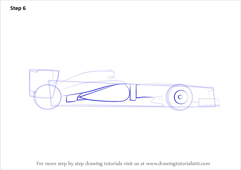 Learn How to Draw Formula One Car (Sports Cars) Step by Step : Drawing
