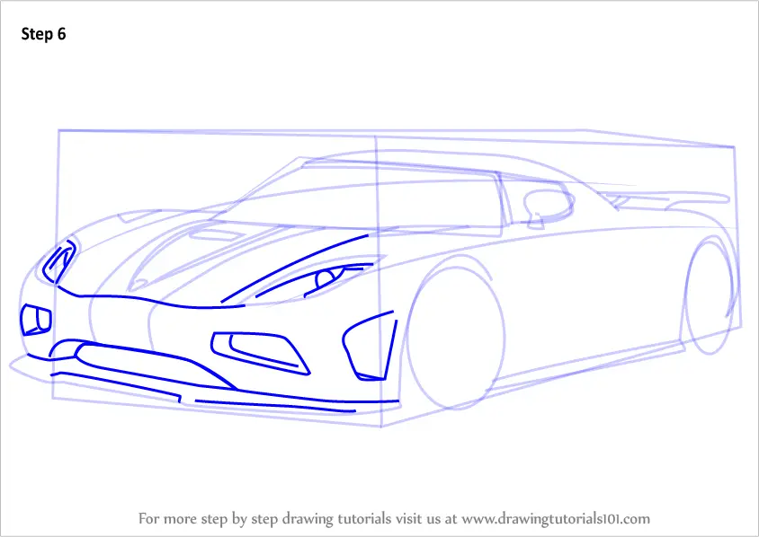 Learn How To Draw Koenigsegg Agera R Sports Cars Step By Step Drawing Tutorials - roblox koenigsegg agera r