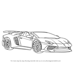 How to Draw Lamborghini Aventador LP750-4 SV Roadster