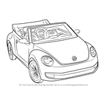 How to Draw Volkswagen Beetle Convertible