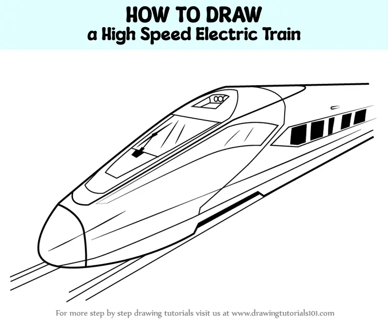 Single one line drawing of the bullet train... - Stock Illustration  [79310667] - PIXTA
