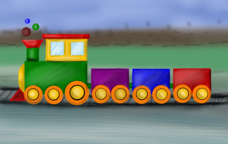 train drawing for kids