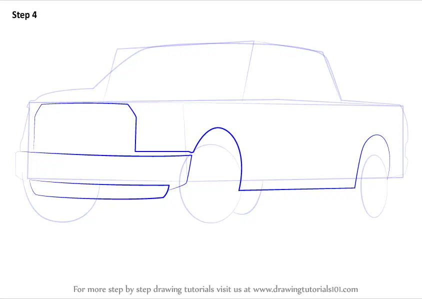 Learn How to Draw Ford F-150 Truck (Trucks) Step by Step : Drawing