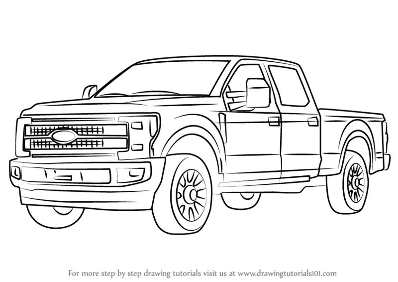Autocad drawing F150 Ford SVT Raptor pick-up - rear view dwg
