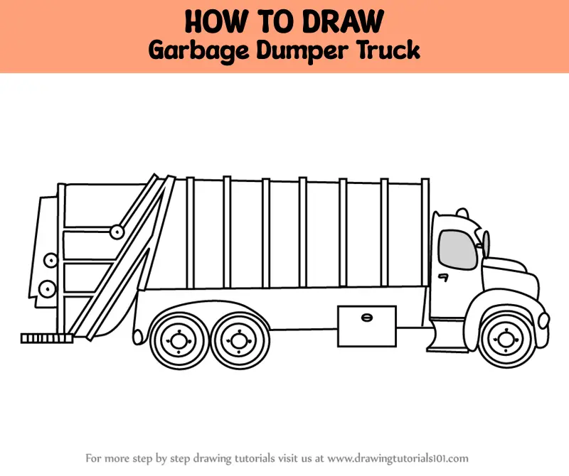 Garbage Truck Cartoon Colored Vehicle Illustration Drawing Rubbish Truck  Doodle Vector, Car Drawing, Cartoon Drawing, Wing Drawing PNG and Vector  with Transparent Background for Free Download