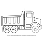How to Draw Simple Dump Truck
