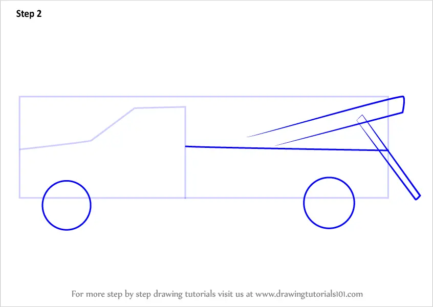 How to Draw a Tow Truck (Trucks) Step by Step