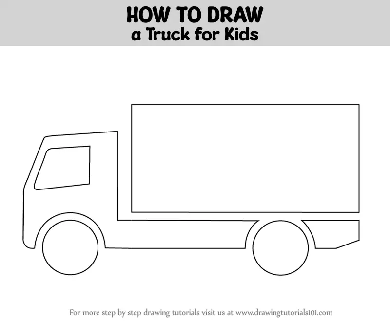 truck drawing for kids