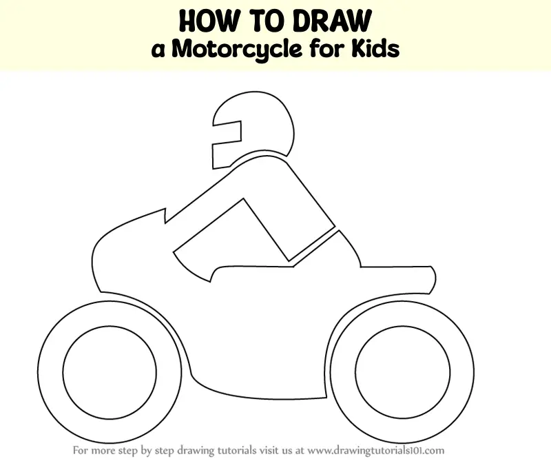 How to Draw a Motorbike in 9 Simple Steps (for Kids) - VerbNow