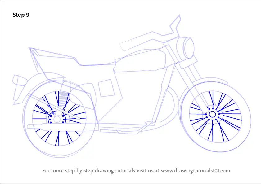 Learn How to Draw a Motorcycle (Two Wheelers) Step by Step ...