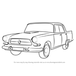 How to Draw Borgward P100 Car