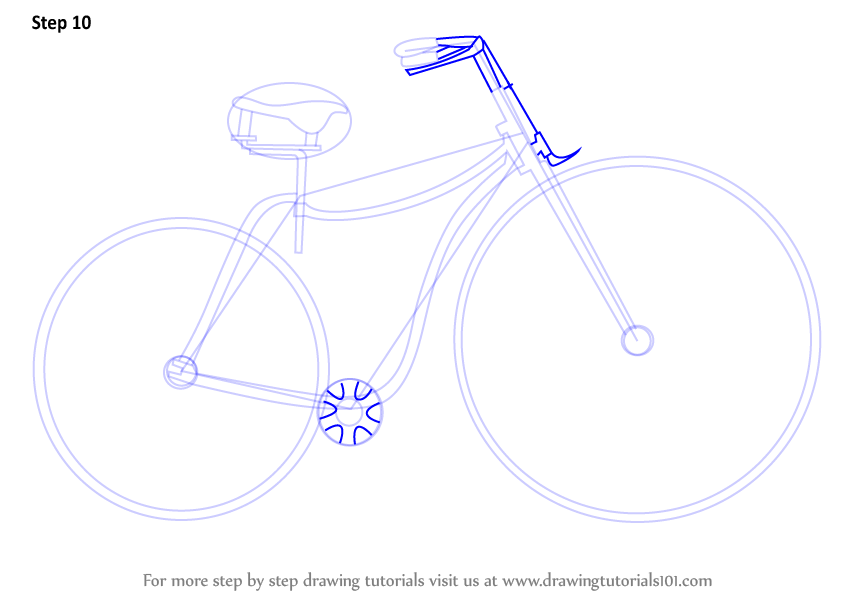 Learn How to Draw Vintage Cycle (Vintage) Step by Step : Drawing Tutorials