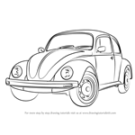 How to Draw Vintage Volkswagen Beetle
