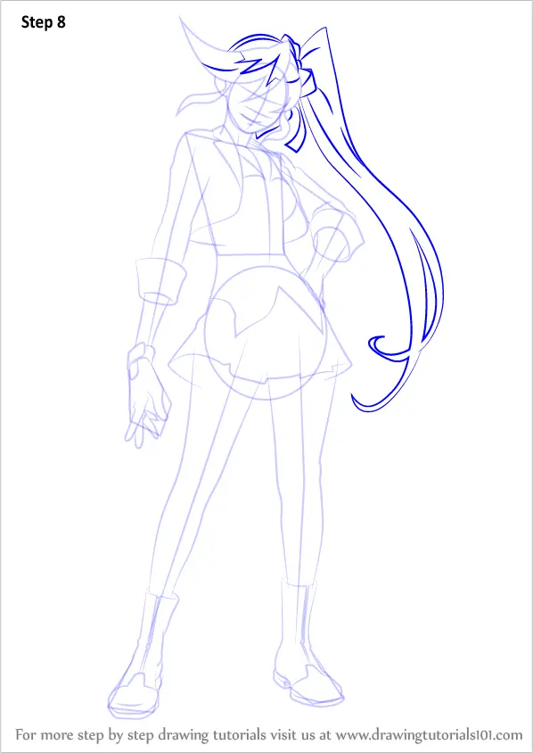 How to Draw Athena Cykes from Ace Attorney (Ace Attorney) Step by Step ...