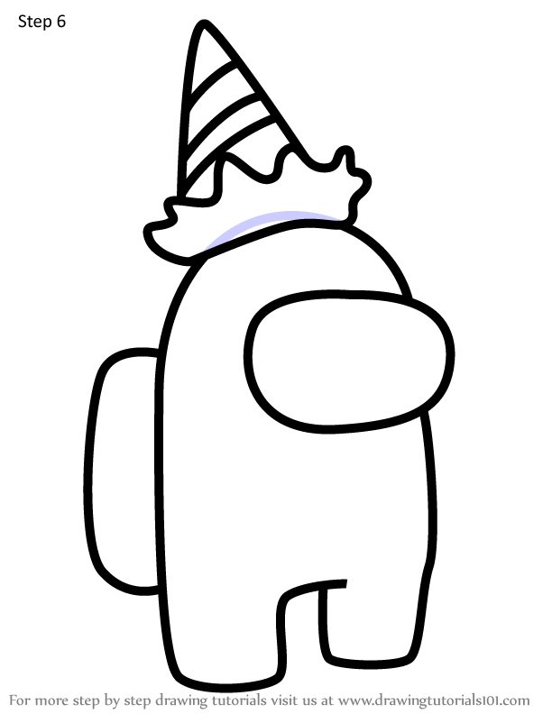 How to Draw Party Hat2 from Among Us (Among Us) Step by Step ...