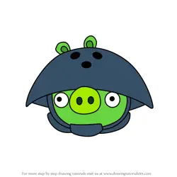 How to Draw Death Star Trooper Pig from Angry Birds Pigs
