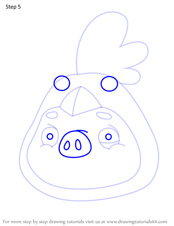 How To Draw Easter Pig From Angry Birds Pigs Angry Birds Pigs Step By