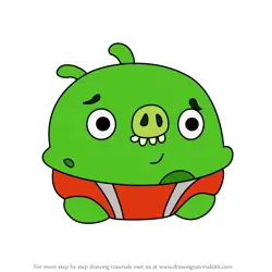 How to Draw Fat Piglet from Angry Birds Pigs