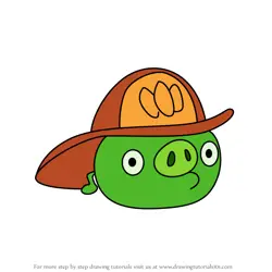 How to Draw Fireman Pigs from Angry Birds Pigs