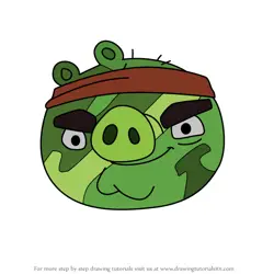 How to Draw Hambo from Angry Birds Pigs