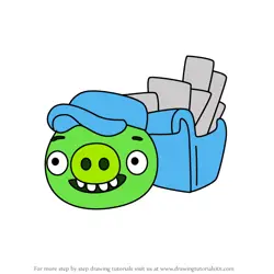 How to Draw Postman Pig from Angry Birds Pigs
