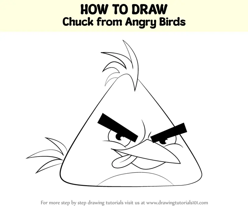 How to Draw Chuck from Angry Birds (Angry Birds) Step by Step ...