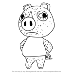 How to Draw Agnes from Animal Crossing