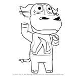 How to Draw Angus from Animal Crossing