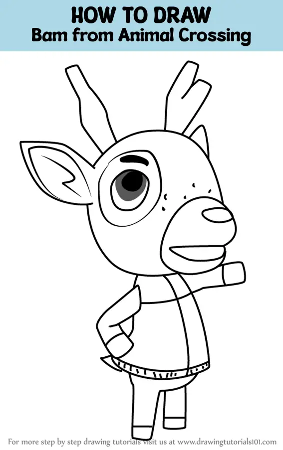 How to Draw Bam from Animal Crossing (Animal Crossing) Step by Step ...