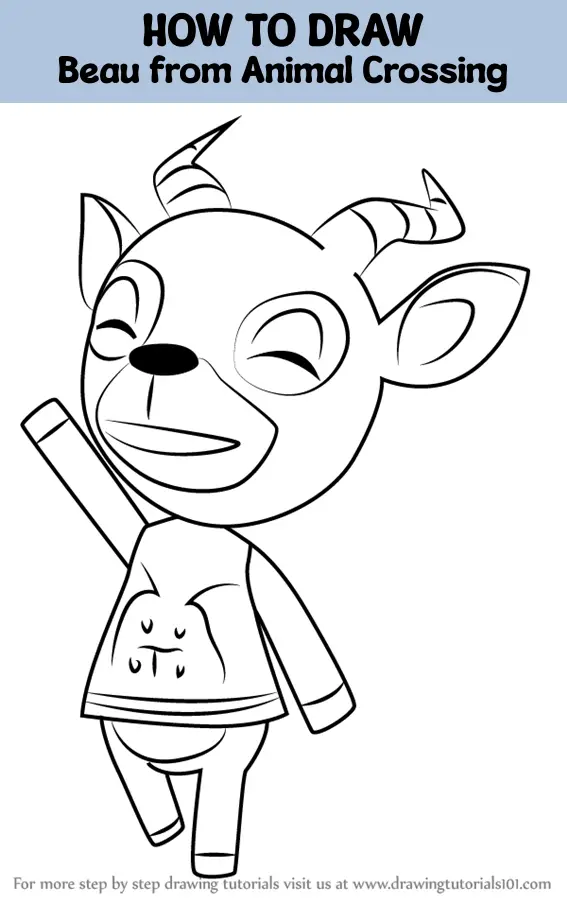 How to Draw Beau from Animal Crossing (Animal Crossing) Step by Step ...