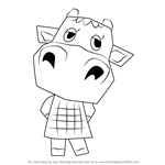 How to Draw Bessie from Animal Crossing