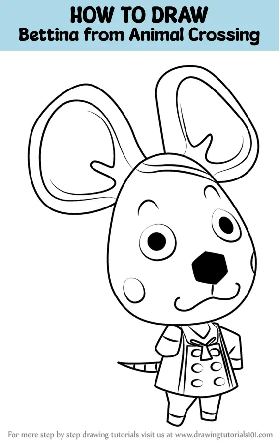 How to Draw Bettina from Animal Crossing (Animal Crossing) Step by Step ...