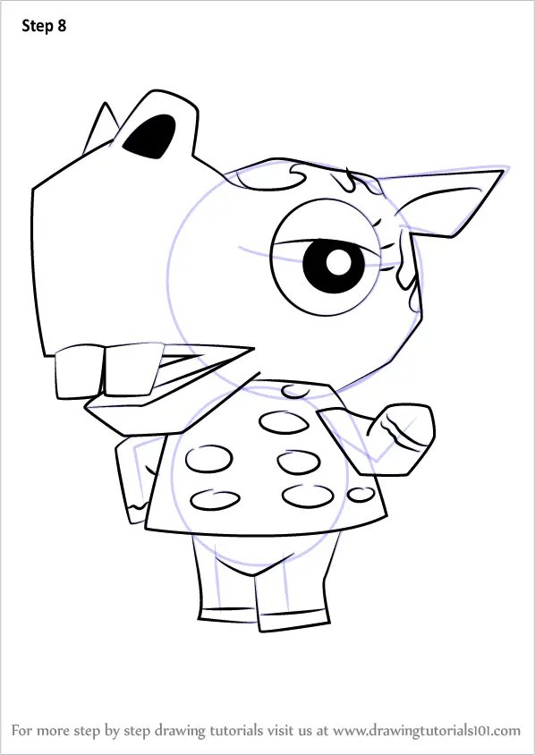 How to Draw Bitty from Animal Crossing (Animal Crossing) Step by Step ...