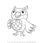 How to Draw Blathers from Animal Crossing