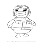How to Draw Boomer from Animal Crossing