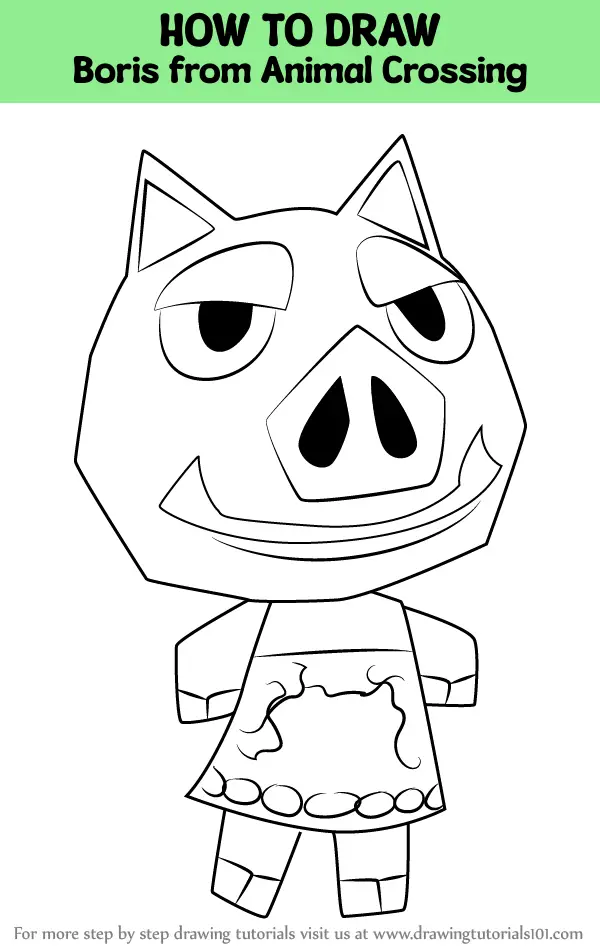 How to Draw Boris from Animal Crossing (Animal Crossing) Step by Step ...