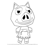 How to Draw Boris from Animal Crossing